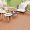 Costway 18/36 PCS Interlocking Deck Tiles 12" x 12" Waterproof All Weather Flooring Covering Brown